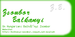 zsombor balkanyi business card